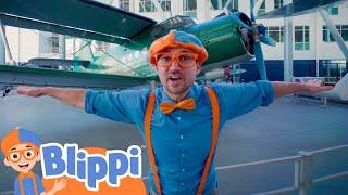 Blippi Learn About Planes At The Museum Of Flight | Educational Videos For Kids