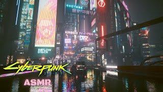 Cyberpunk 2077 ASMR  A rainy drive in Night City & whispered rambles about Phantom Liberty 