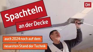 Spachteln einer Gipskartondecke  | DH – Trockenbau