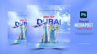 Social Media Graphic Design | Travel Agency | Adobe Photoshop Cc