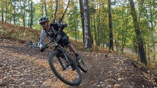 Желтая трасса MTB в фанпарке Бобровый лог