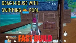 miraibo go:-fast build beach house wifh swimming pool @MiraiboGO #PetOCraft