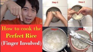 Cooking Perfect Rice Uncle Roger's way. Bonus: How to measure rice with finger.