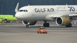 Takeoff two Airbus Neo family with powerful Leap engine sound.