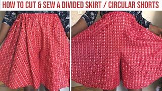 How To Make a Divided Circle Skirt /180 Degree Circle Shorts/Culotte/Trouser