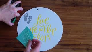 Live Life in Flip Flops Sign Tutorial {Chalk Couture with Upright and Caffeinated}