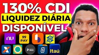 RECARGAPAY, 99PAY, CDB 130% CDI com LIQUIDEZ DIÁRIA, MELHORES INVESTIMENTOS SELIC 13,25% SEM IMPOSTO
