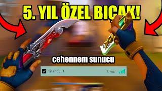 BU BIÇAK AIM'İNİZİ GÜÇLENDİRİYOR! VALORANT 5. YIL ÖZEL BIÇAKLA TR'DE REKABETÇİ GİRDİM!