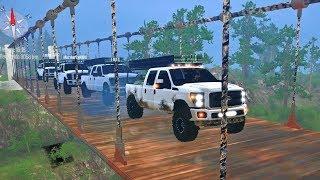 Ford F-350 4x4 Offroad | Transportando Troncos por caminos difíciles | MudRunner Spintires