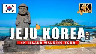 4K Jeju Island Walking Tour  Beach & Green Tea Fields - Relaxing Walk in Korea  4K HDR 60fps