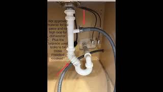 Looks like homeowner/flipper installed this sink drain I inspected!