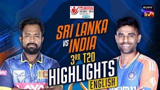 3rd T20 | English | Highlights | India Tour Of Sri Lanka | 30th July 2024