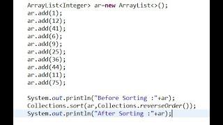 How to Sort ArrayList Collection Decending Order in Java  - Intact Abode