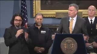 Mayor de Blasio Holds Press Conference on Winter Weather Conditions