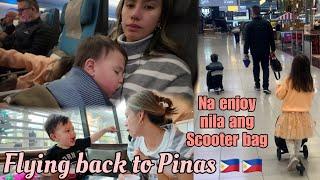 FLYING BACK TO THE PHILIPPINES || NA ENJOY NILA ANG SCOOTER LUGGAGE || Thefewstertv