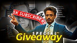 5k Mega Special Giveaway  Video For All Editors