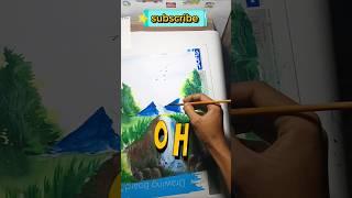 Beautiful landscape drawing # landscape # painting # shorts # art # viral 