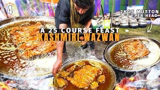 India's Largest 25-Course NON-VEG Feast | KASHMIRI WAZWAN at a KASHMIRI WEDDING in Srinagar   