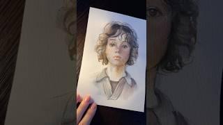 Рисую третий день подряд ️#акварельныйрисунок #акварель #watercolor #watercolorpaint #портрет #art