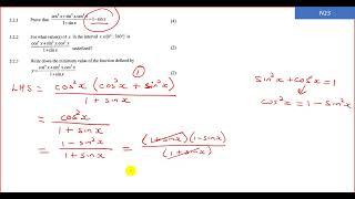 Trigonometry N23 Trig IDentities Q5 2