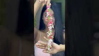 Flower crown hack|cute one#youtubeshorts #hairstyle #flowers #hack #viral #shots #latest #hair#diy