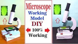 microscope working model for science exhibition - national level science project | howtofunda