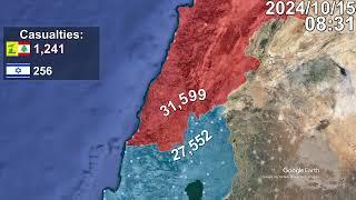 Israeli invasion of Lebanon: Every Day to November Mapped using Google Earth