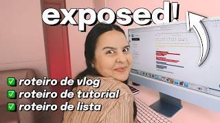 *Exemplos Reais* De Roteiros De Vídeo Que Dão Views | Como Faço Meus Roteiros De Vídeo Pro YouTube