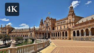 4K UHD Plaza de Espana  (Seville, Spain)  SUMMER 2021 Walking Tour