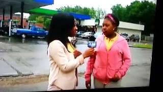 Girl Pees Herself during Live TV Interview