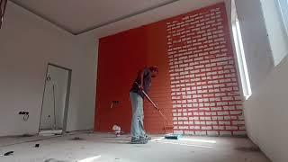 paint wall #construction #civilengeeniring #home #batu #cat#painting