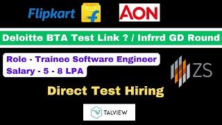 Direct Test Hiring 2024 | 2025 batch hiring off campus | Deloitte BTA hiring | hire me plz