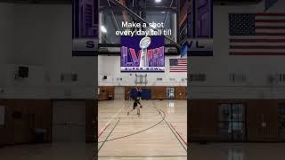 Make a shot every day till Super Bowl #basketball #superbowlbound  ￼