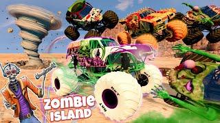 Monster Jam INSANE Racing, Freestyle, and High Speed Jumps LIVE | Zombie Island #15 | Grave Digger