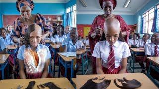 MOTHER SHAVES HER HAIR IN THE CLASSROOM TO PUNISH AND HUMILIATE HER