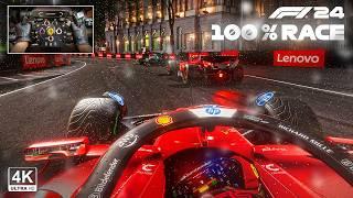 Carlos Sainz's Ferrari SF-24 - Singapore GP 100% Race | F1 24 Steering Wheel Gameplay