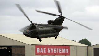 4Kᵁᴴᴰ Boeing CH-47D Chinook Royal Netherlands Air Force RNLAF Arrival & Departure @ RAF Fairford