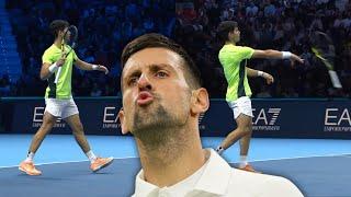 8 Minutes Of Novak Djokovic Giving A Tennis Lesson To Next Gen (Alcaraz, Sinner, Rune)