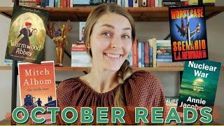 OCTOBER READING WRAP UP // cozy fantasy, nuclear disaster, historical, & wordless picture books