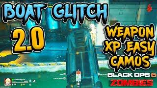 Infinite Weapon Level XP Boat GLITCH 2.0 SOLO Black Ops 6 Zombies | Easy Camo Grind