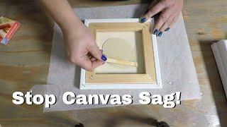 Stop canvas from sagging in the middle - one method