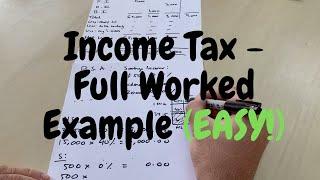 How To Calculate UK Income Tax - Made Easy With Worked Example! (step by step)