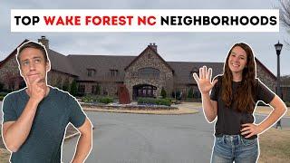 Top 5 BEST Neighborhoods in Wake Forest North Carolina!!