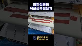 [알디자동화] 명절선물용육포광폭절단기