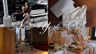 NYC diaries  NYFW, Jimmy Choo unboxing, Nanushka, Louboutin event, lunches/dinners with friends!