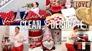 VALENTINES CLEAN AND DECORATE WITH ME 2022 || Valentines Decor Ideas