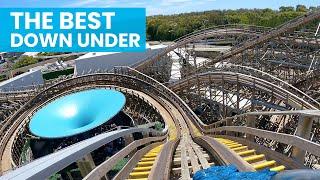 Leviathan Front Row POV | Australia's Most Intense Roller Coaster | Sea World, Surfer's Paradise