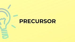 What is the meaning of the word PRECURSOR?