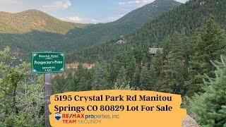 5195 Crystal Park Road Manitou Springs Co 80829 Lot For Sale