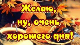 ЖЕЛАЮ, НУ ОЧЕНЬ ХОРОШЕГО ДНЯПрекрасного настроенияУдачиОчень красивая музыкальная открытка